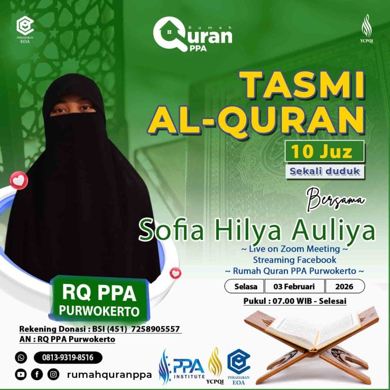 Tasmi Al-Quran 10 Juz Sekali Duduk Ananda Sofia Hilya Auliya